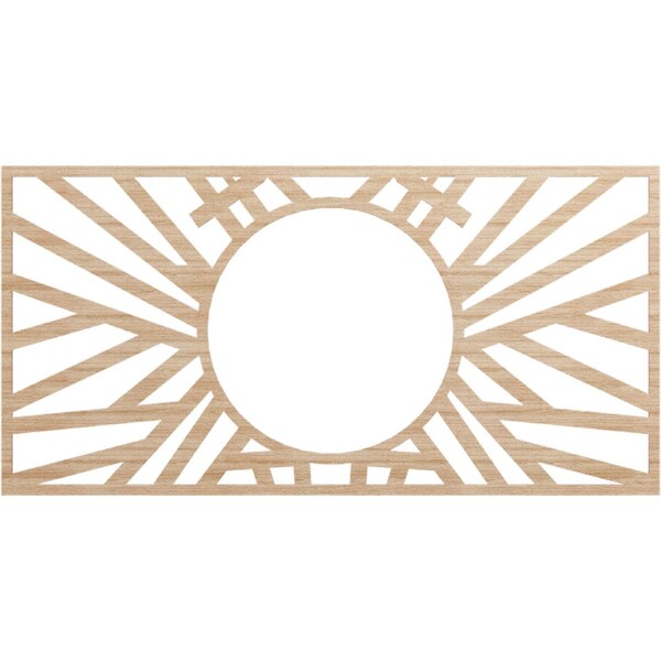 Ekena Millwork Hoover Wood Fretwork Pierced Ceiling Medallion, Alder, 40"W x 20"H x 14 3/4"ID x 1/4"T CMWP40X20X0250HOAL - main